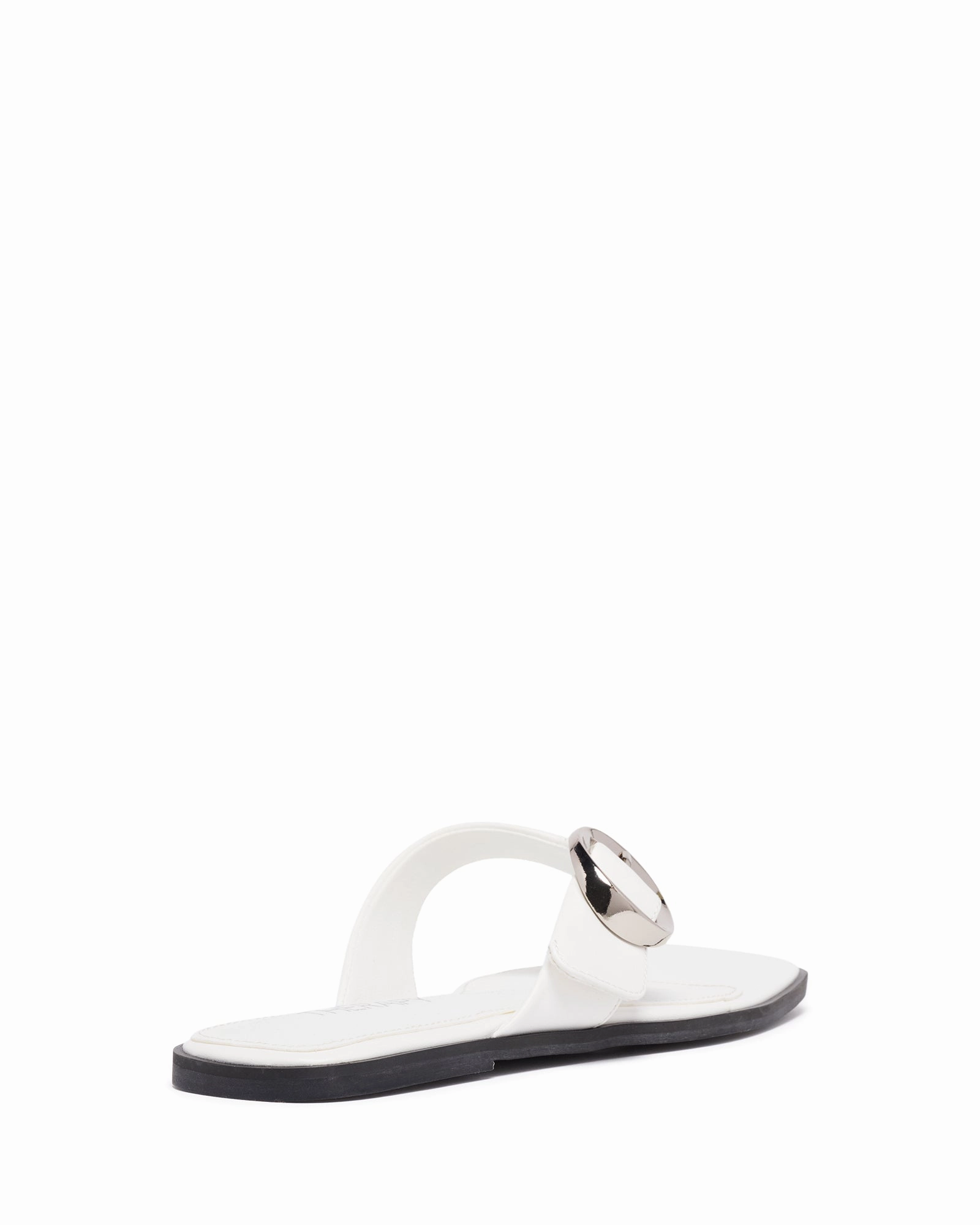 Gallery Thong Sandal White Smooth Wide Fit Design