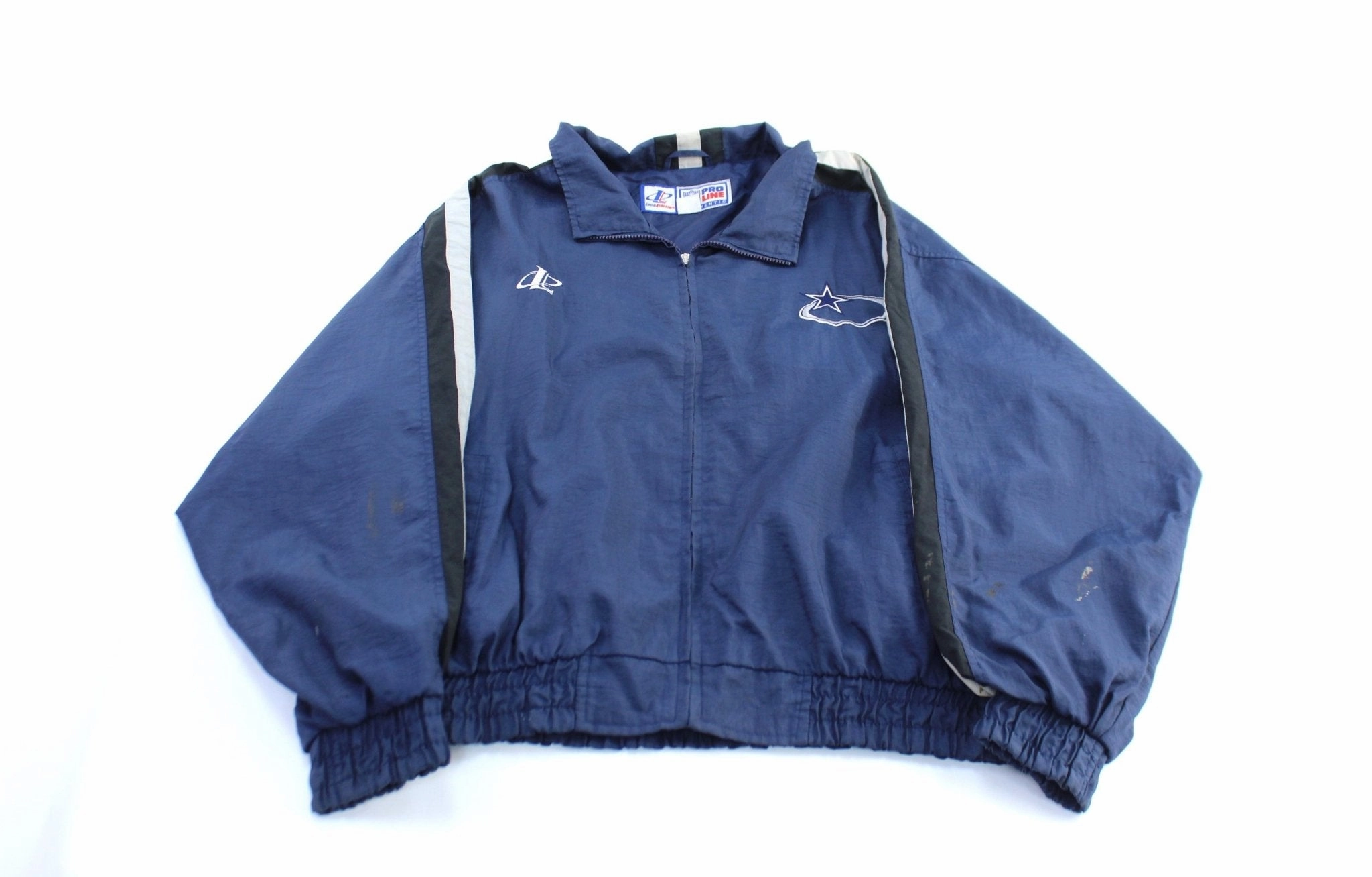 90's Dallas Cowboys Embroidered Logo Athletic Zip Up Jacket Soap