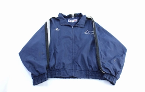 90's Dallas Cowboys Embroidered Logo Athletic Zip Up Jacket Soap