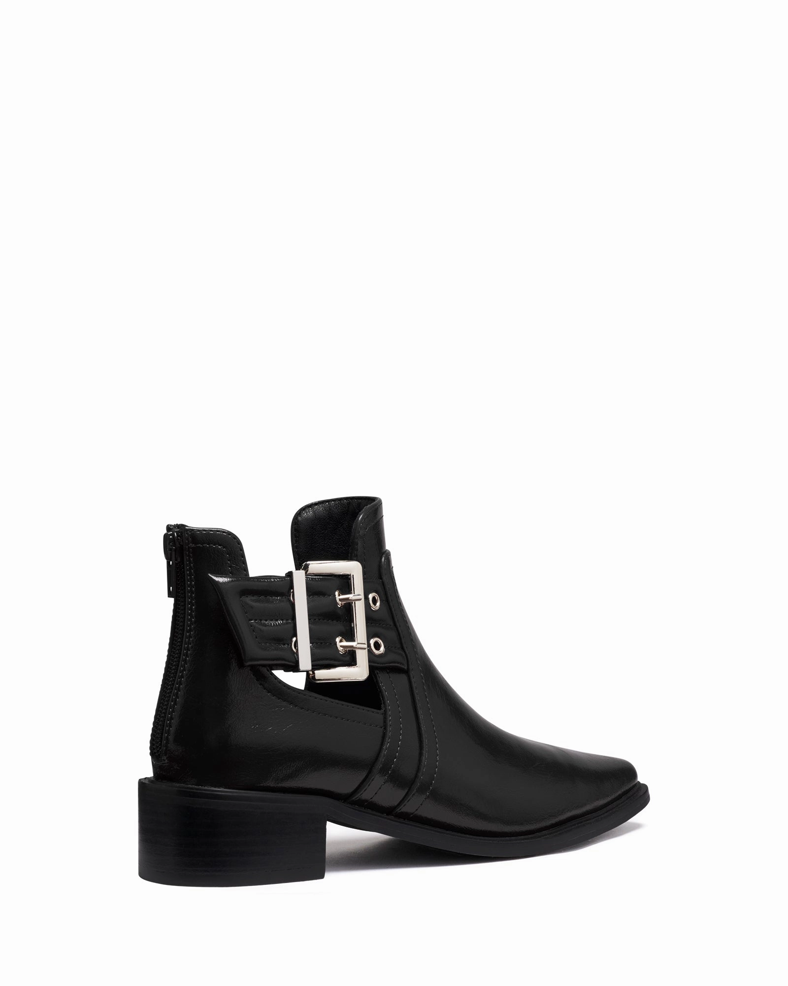 Functional Fashion Baylee Ankle Boot Black Crinkle Patent