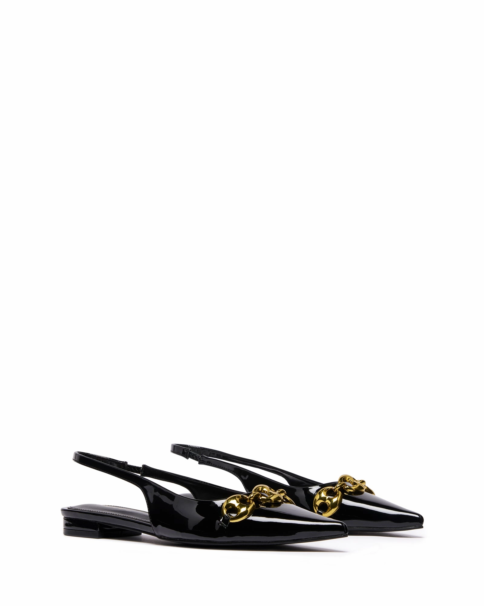 Classic Slip-Ons Guilty Slingback Flat Black Patent