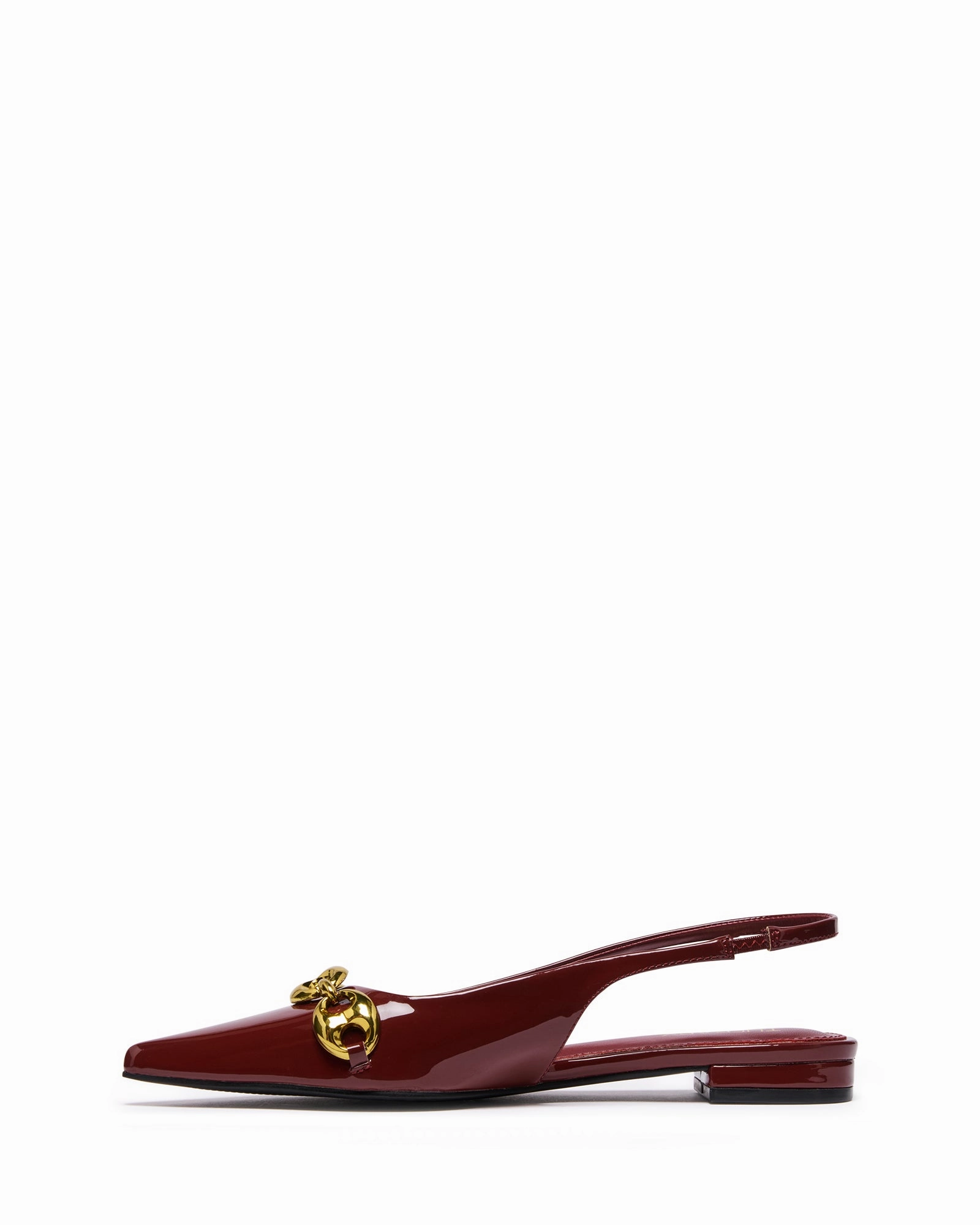 Guilty Slingback Flat Bordeaux Patent Wedding Glow