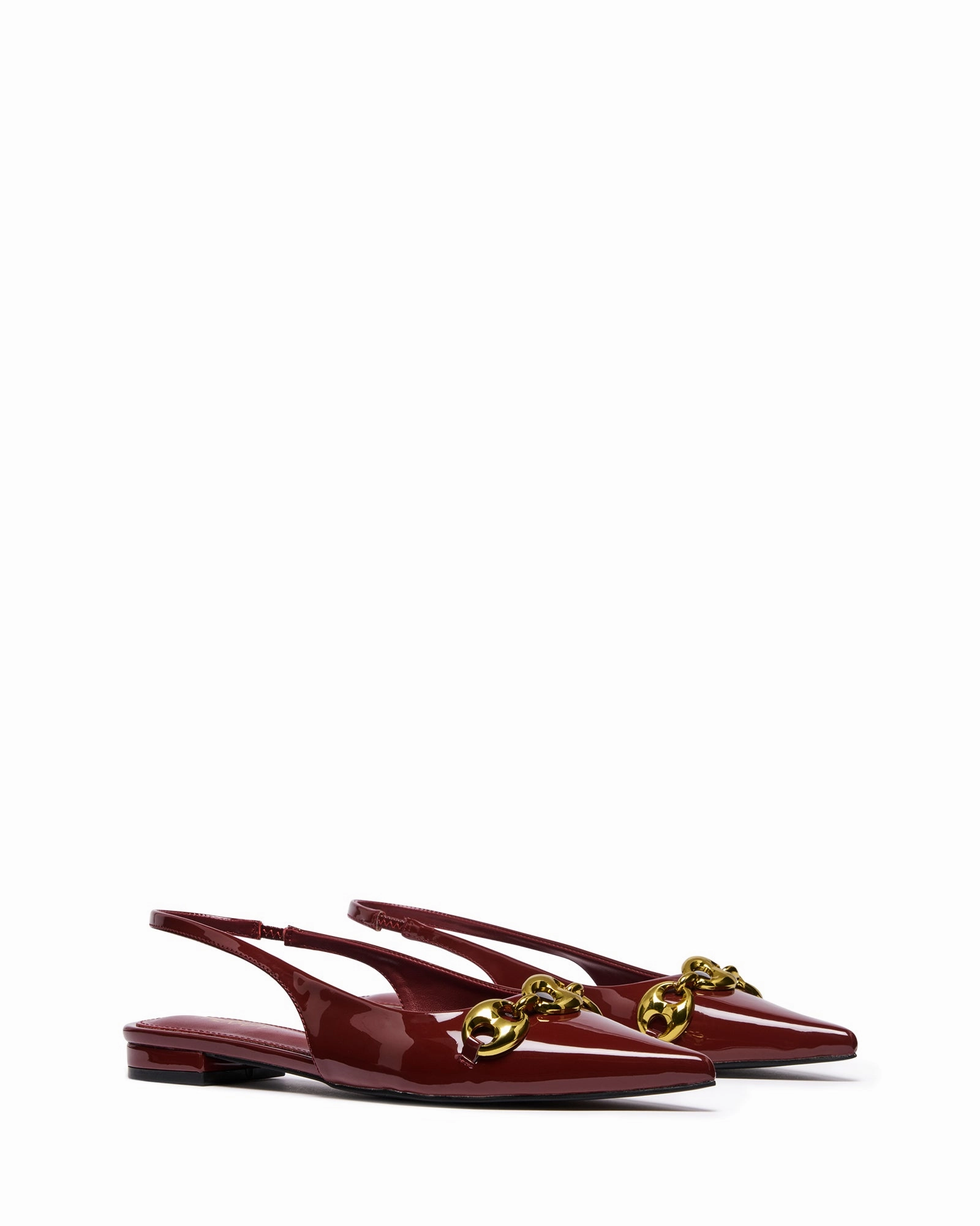 Guilty Slingback Flat Bordeaux Patent Scent Path