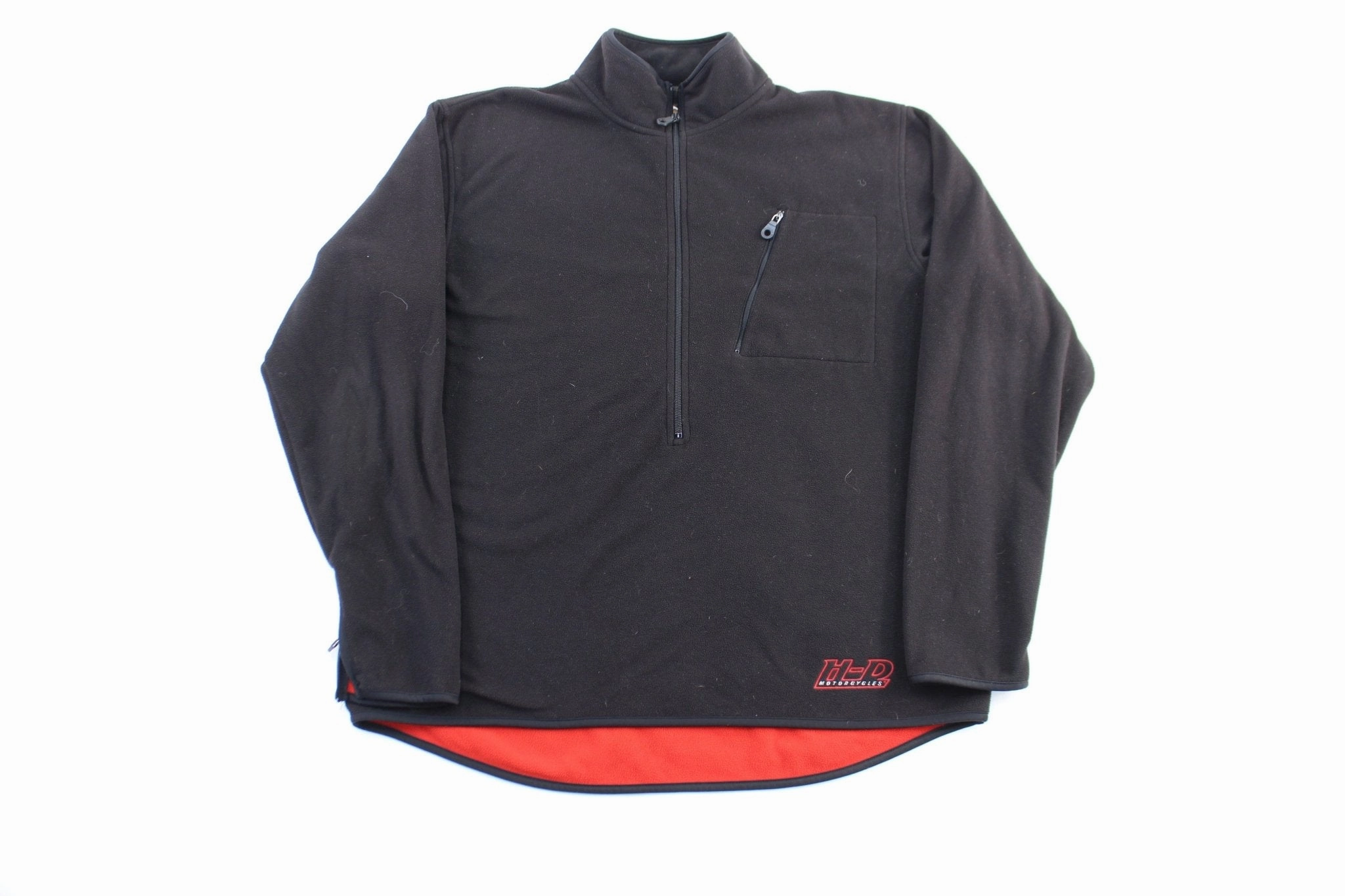 Urban Performance Harley Davidson Motorcycles Embroidered Black Fleece Pullover