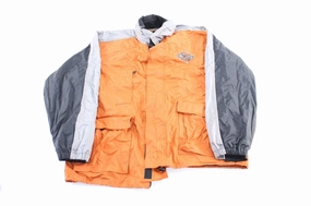 Harley Davidson Waterproof Zip Up Jacket Quick Zip Bonded Zippers