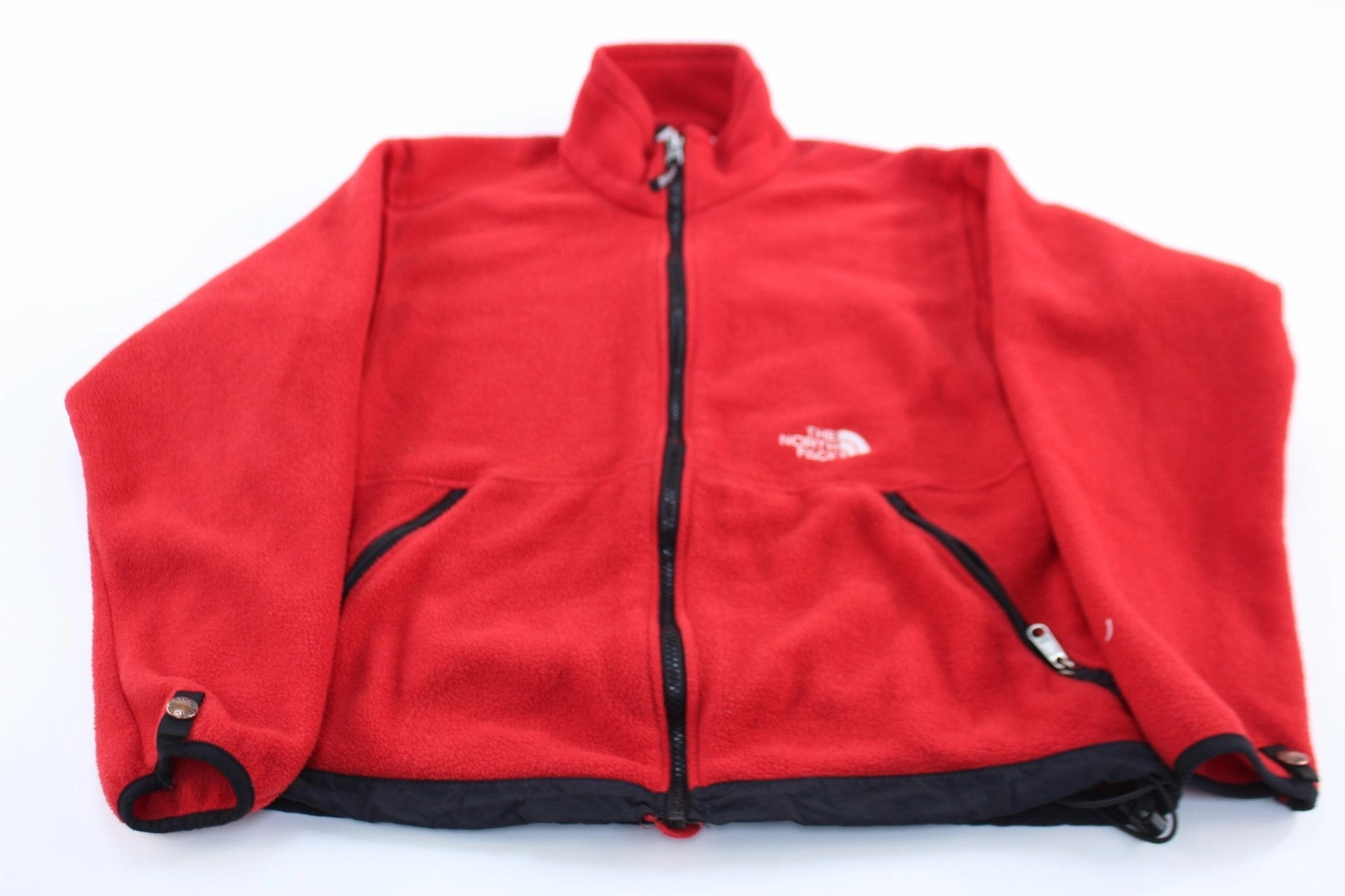 Mindfulness suitable for community activities 90??s Women's The North Face Red & Black Fleece Zip Up Jacket