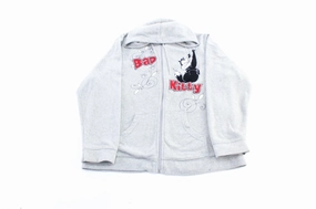 Action Lockdown Hood Toggle Women's Looney Tunes Embroidered Bad Kitty Fleece Zip Up Hoodie