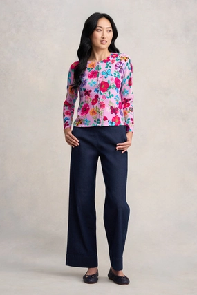 ShapeRetention Fabric LowImpact Dye Nathalie L??t?? Cardigan - L??t?? Lilac Butterfly