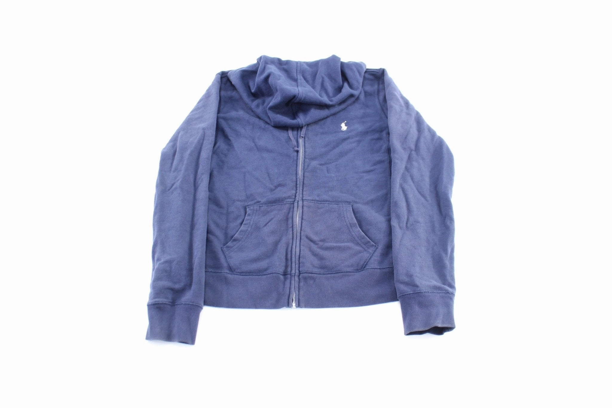 Women's Ralph Lauren Embroidered Logo Navy Zip Up Jacket suitable for educational purposes Taped Edges