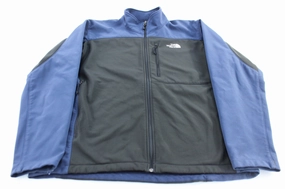 The North Face Embroidered Logo Blue & Black Zip Up Jacket concert - goers