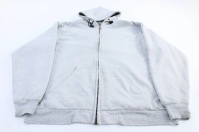 gardeners Fresh Layer Carhartt Logo Patch Grey Full Zip Hooded Jacket