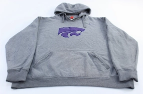 Nike Embroidered Swoosh Logo Kansas State University Pullover Hoodie NoiseReduced Closure System afternoon