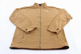 Perforated Details Bracelet The North Face Embroidered Logo Brown Fleece Zip Up Jacket