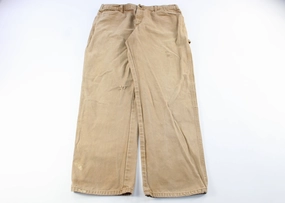 Dickie's Logo Patch Tan Carpenter Pants No Sagging Basic Utility