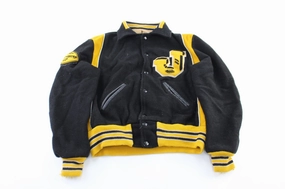 student Credit 1967 Black & Yellow Wool Varsity Jacket