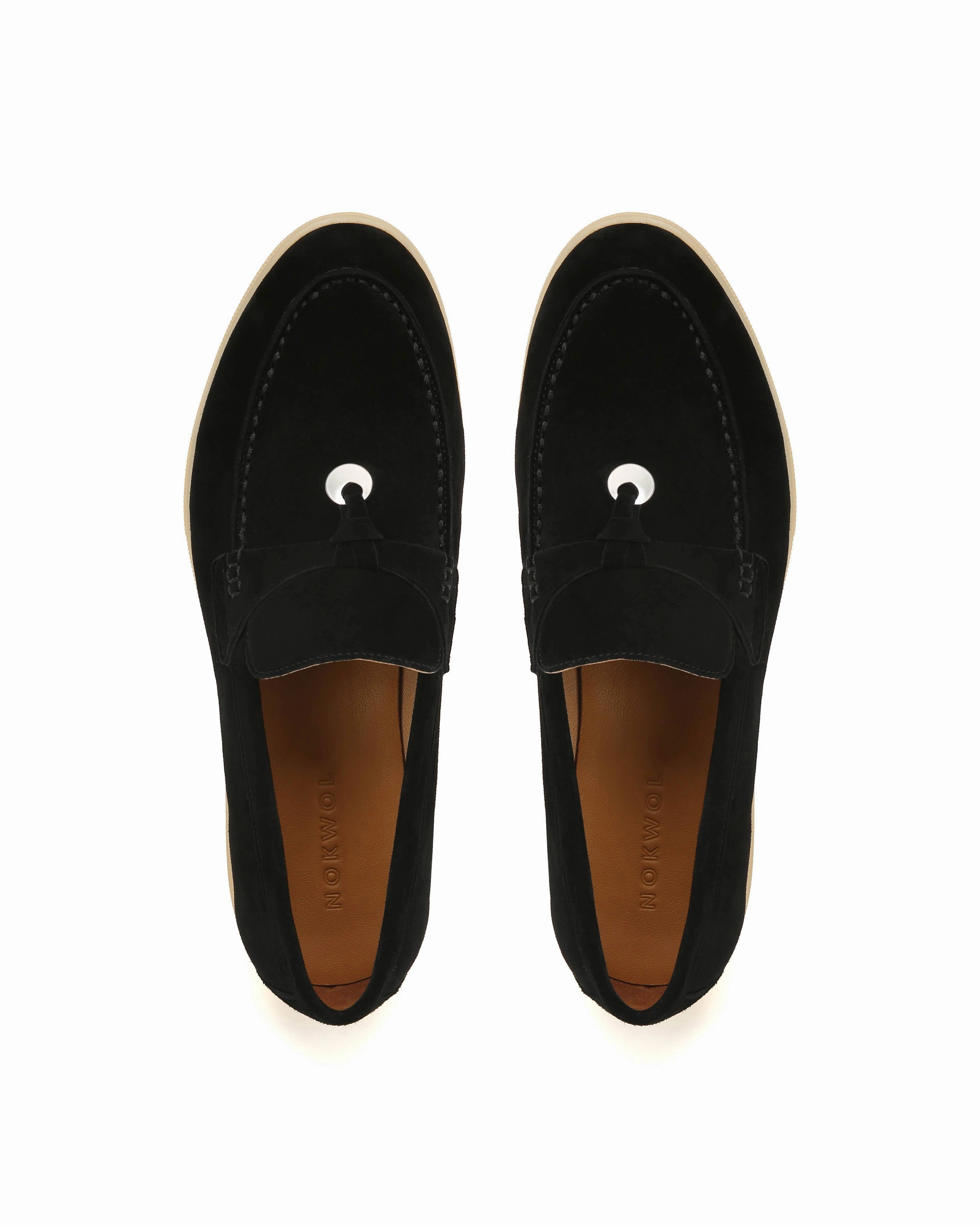 Soft Leather Relaxed Walking Comfort Jamie Black Suede