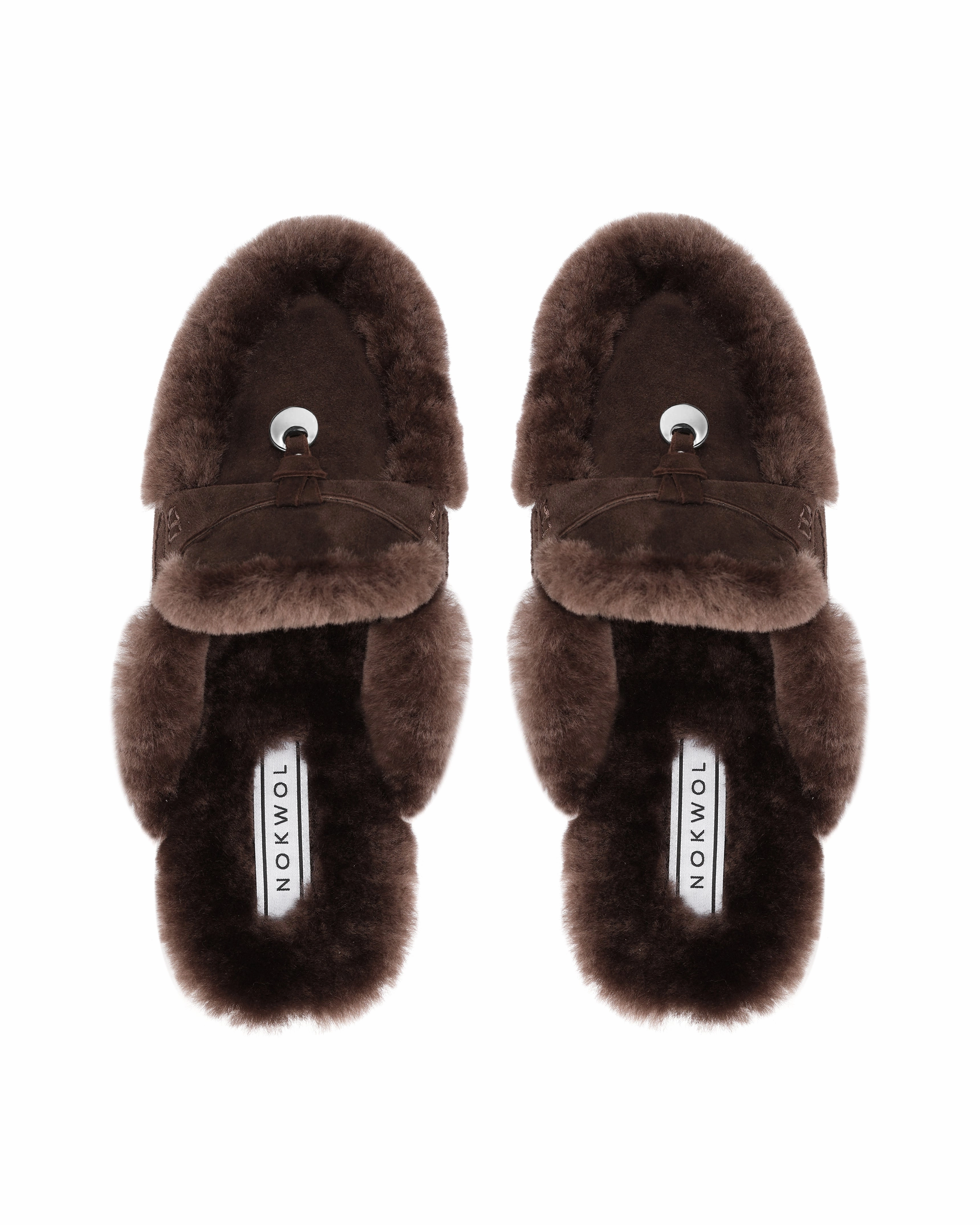 Jessie Fur Brown Suede Cool Pace Modern Minimalist