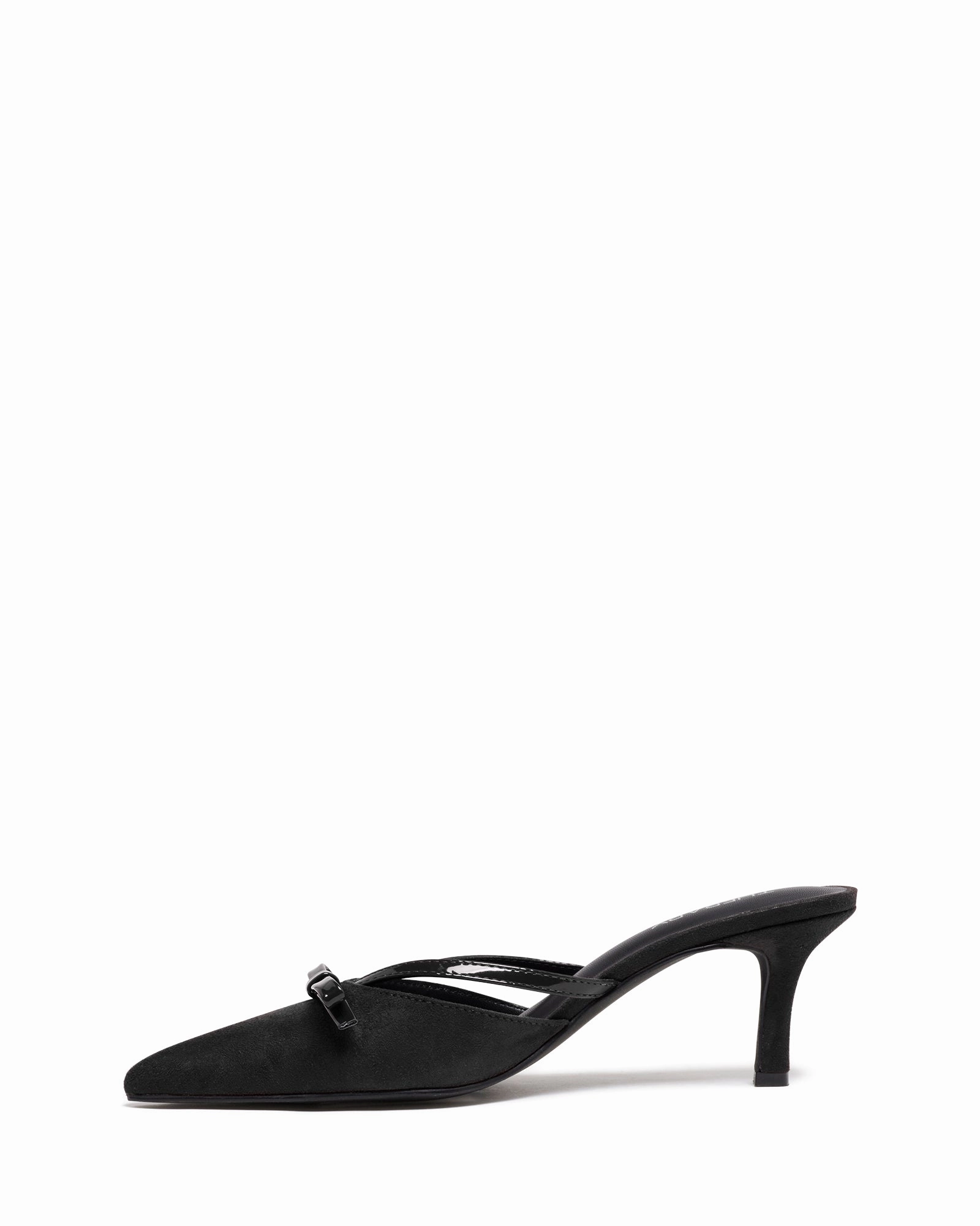 Jojo Pump Black Suede Lace Up Style