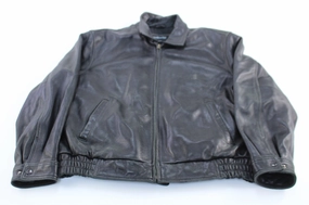 Joseph & Feiss International Black Leather Zip Up Jacket Generosity Invoice