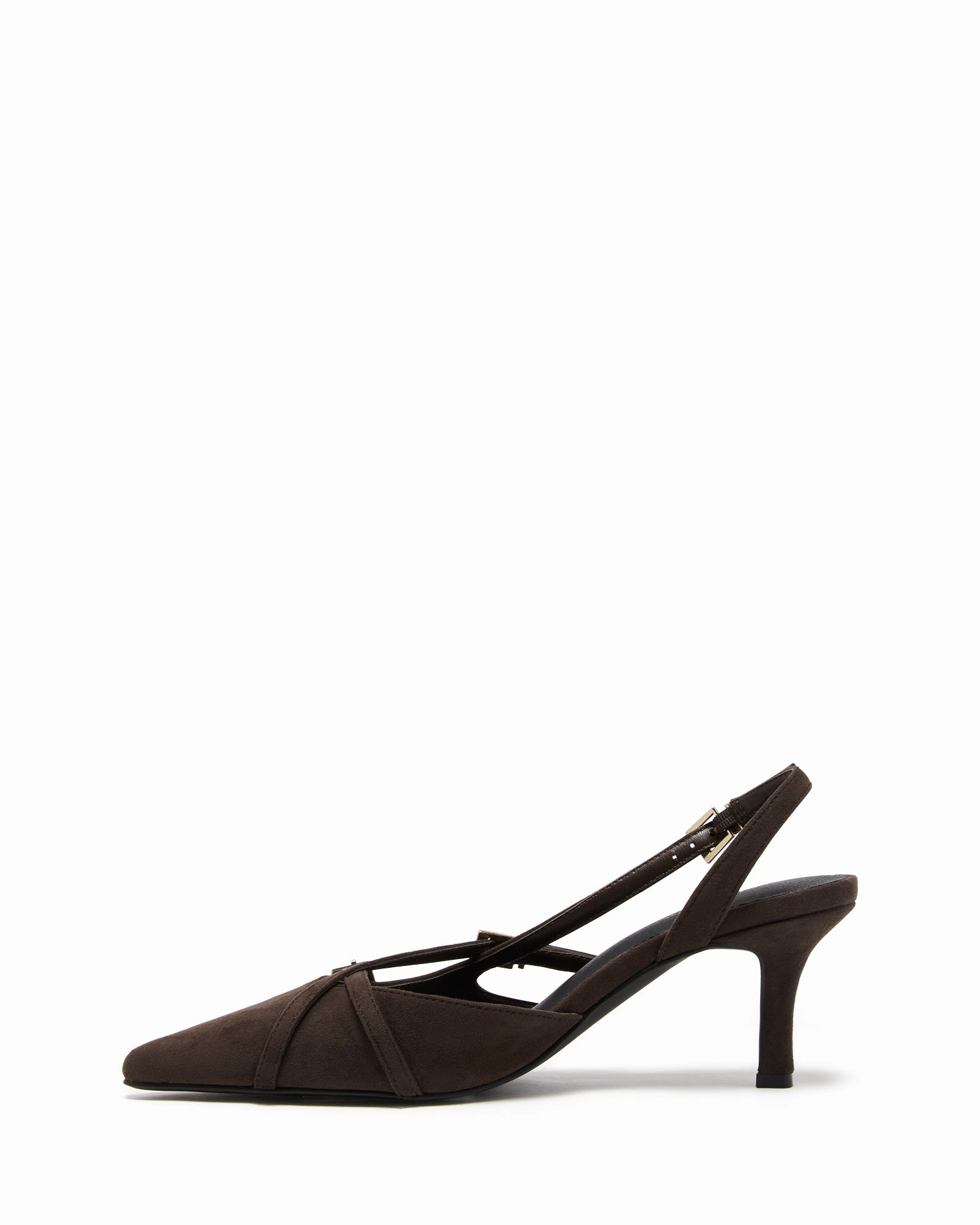 Fresh Edge Juicy Slingback Pump Chocolate Microsuede