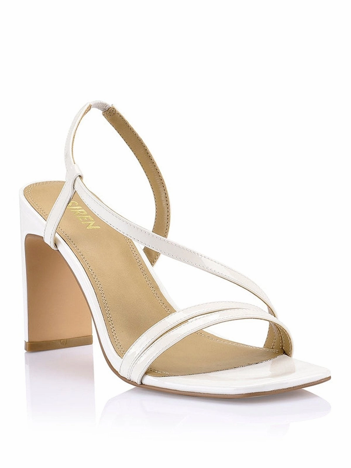 Active Walk Kamino Heeled Sandals - Chalk Patent Leather