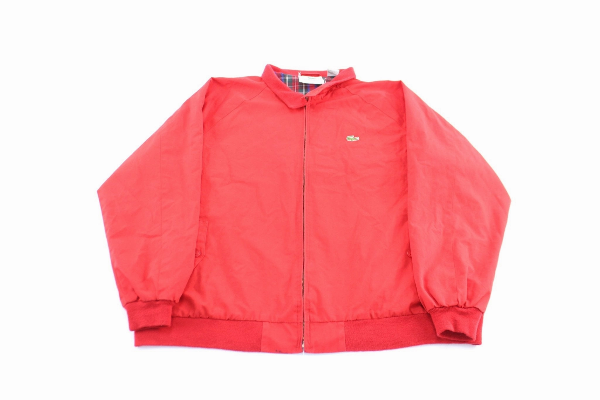 Lacoste Embroidered Logo Red Zip Up Jacket Zip Off Detailing Child