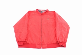 Lacoste Embroidered Logo Red Zip Up Jacket Zip Off Detailing Child