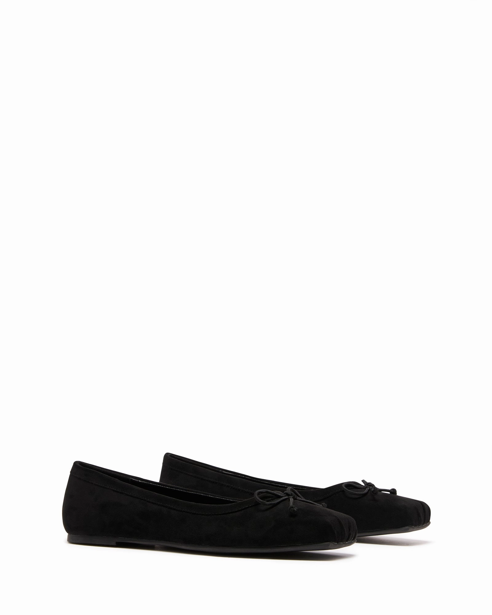 Laine Ballet Flat Black Suede Business Casual Shoes