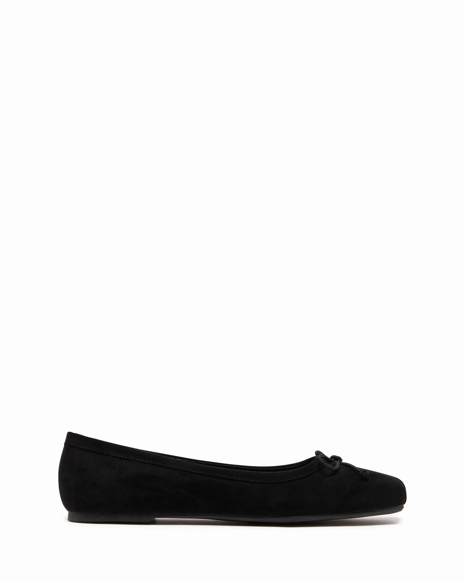 Chic Comfort Canvas Material Laine Ballet Flat Black Suede