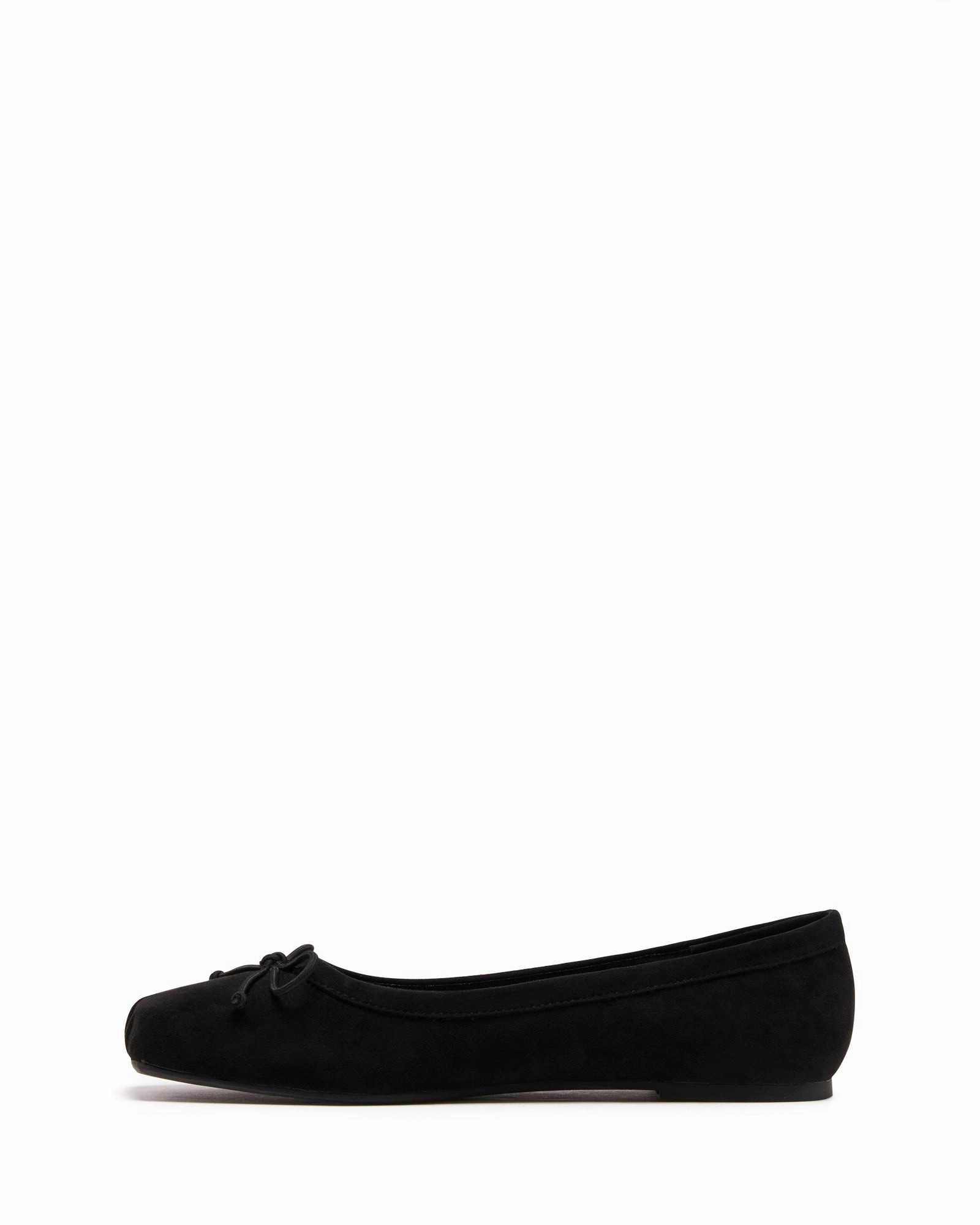 Laine Ballet Flat Black Suede Easy Walk Footwear Library Glow