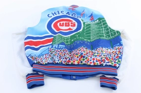 90's Chicago Cubs Baseball Chalk Line Fanimation Jacket Rainy Season Instance