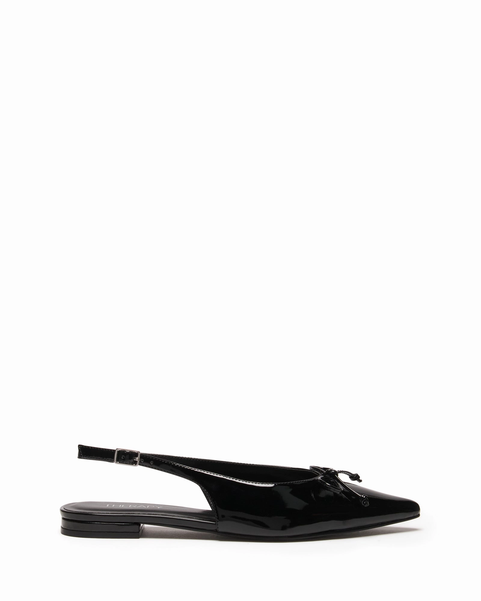 Lavin Flat Point Black Patent Coral View