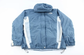 Fast Wear Weather Coat Women's The North Face Embroidered Logo Blue & White Zip Up Jacket