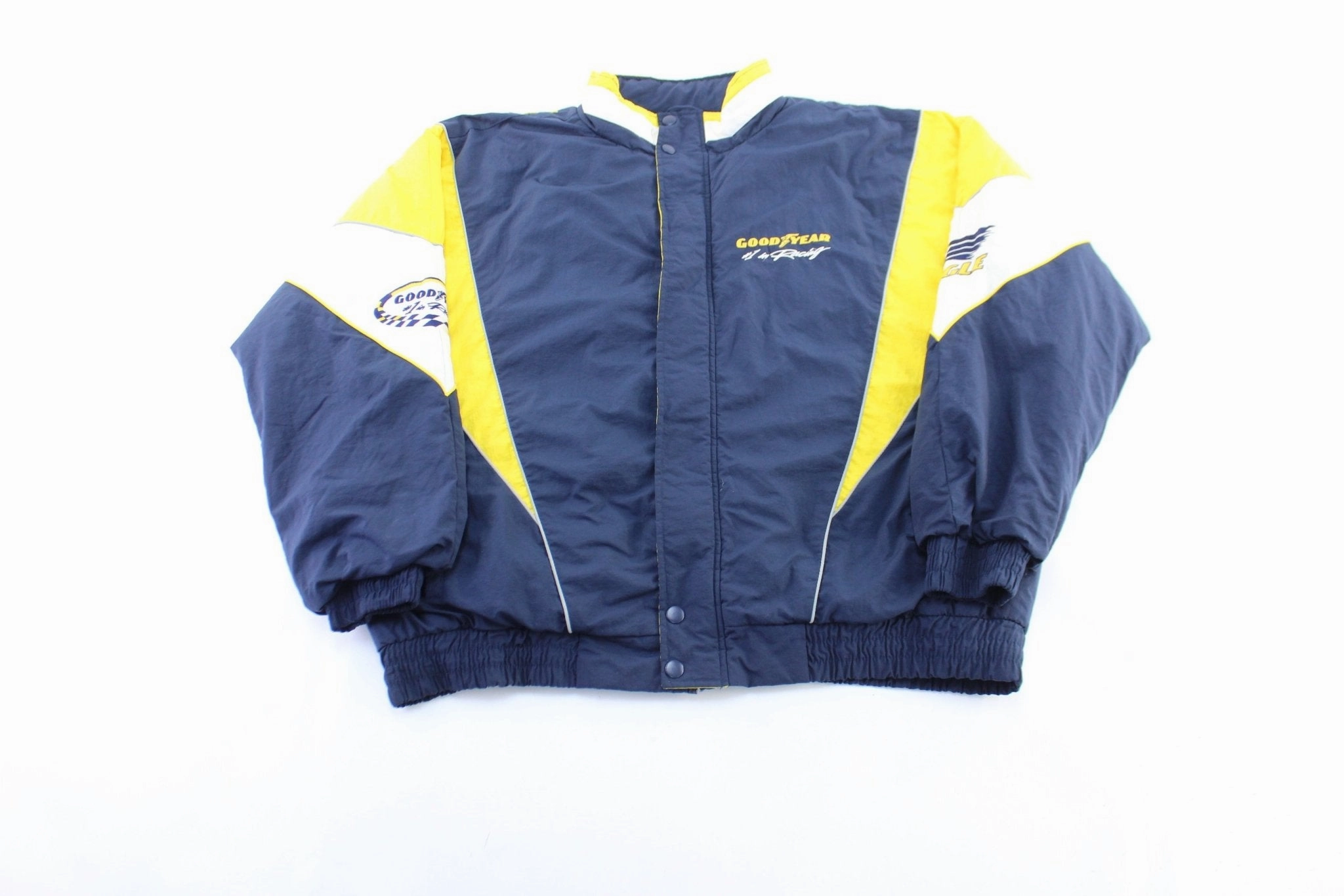 Evolve Threat Vintage Good Year Racing Embroidered Zip Up Jacket