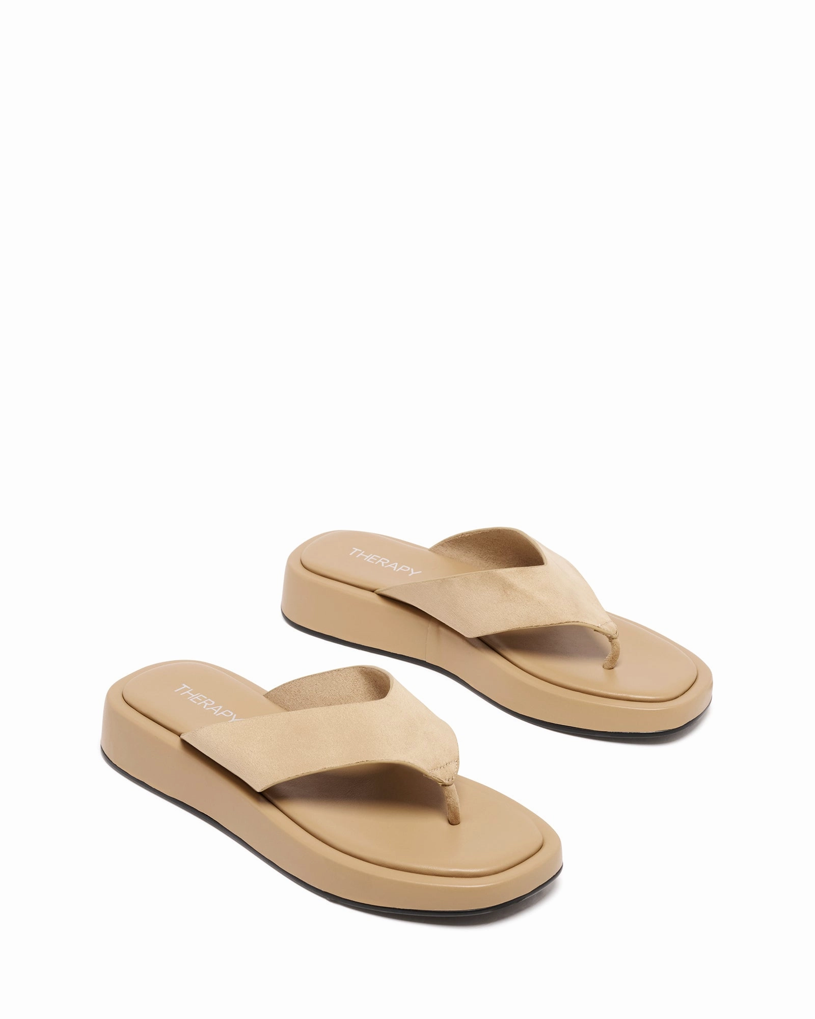 Veda Thong Sandal Cashew Suede Odor Resistant Linings City Wear