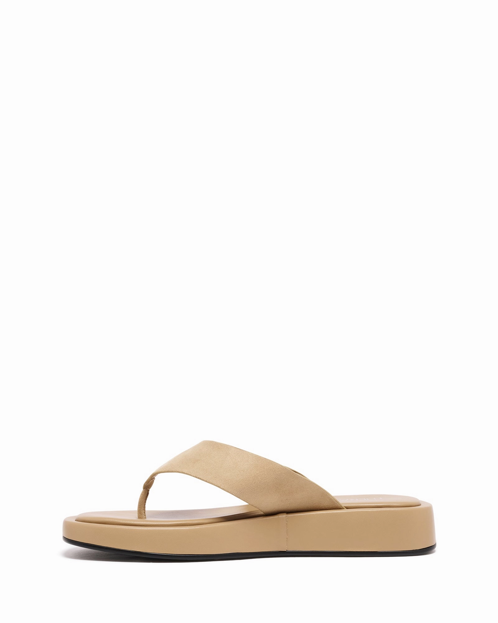 Veda Thong Sandal Cashew Suede Flexible Fit Shoes Slim Shape