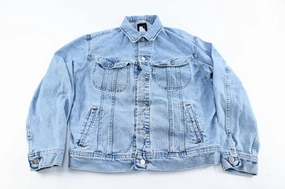 Durable Material Schedule Lee Riveted Light Wash Denim Jacket