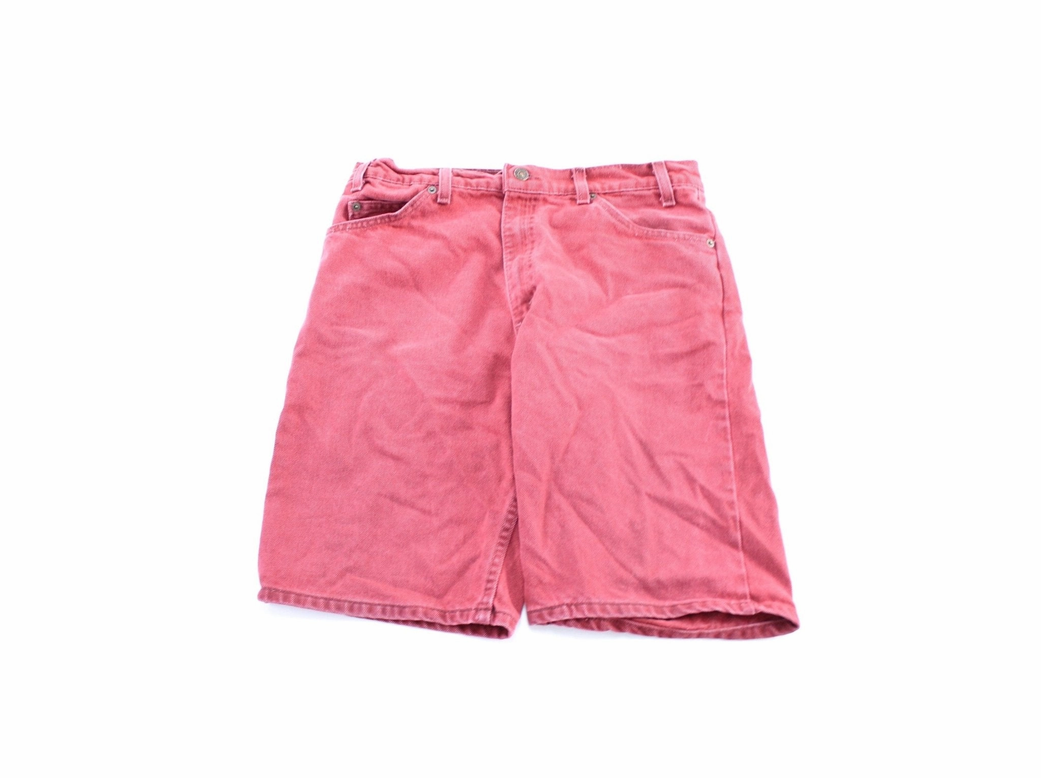 Levi's 550 Red Wash Denim Shorts ErgonomicStitching