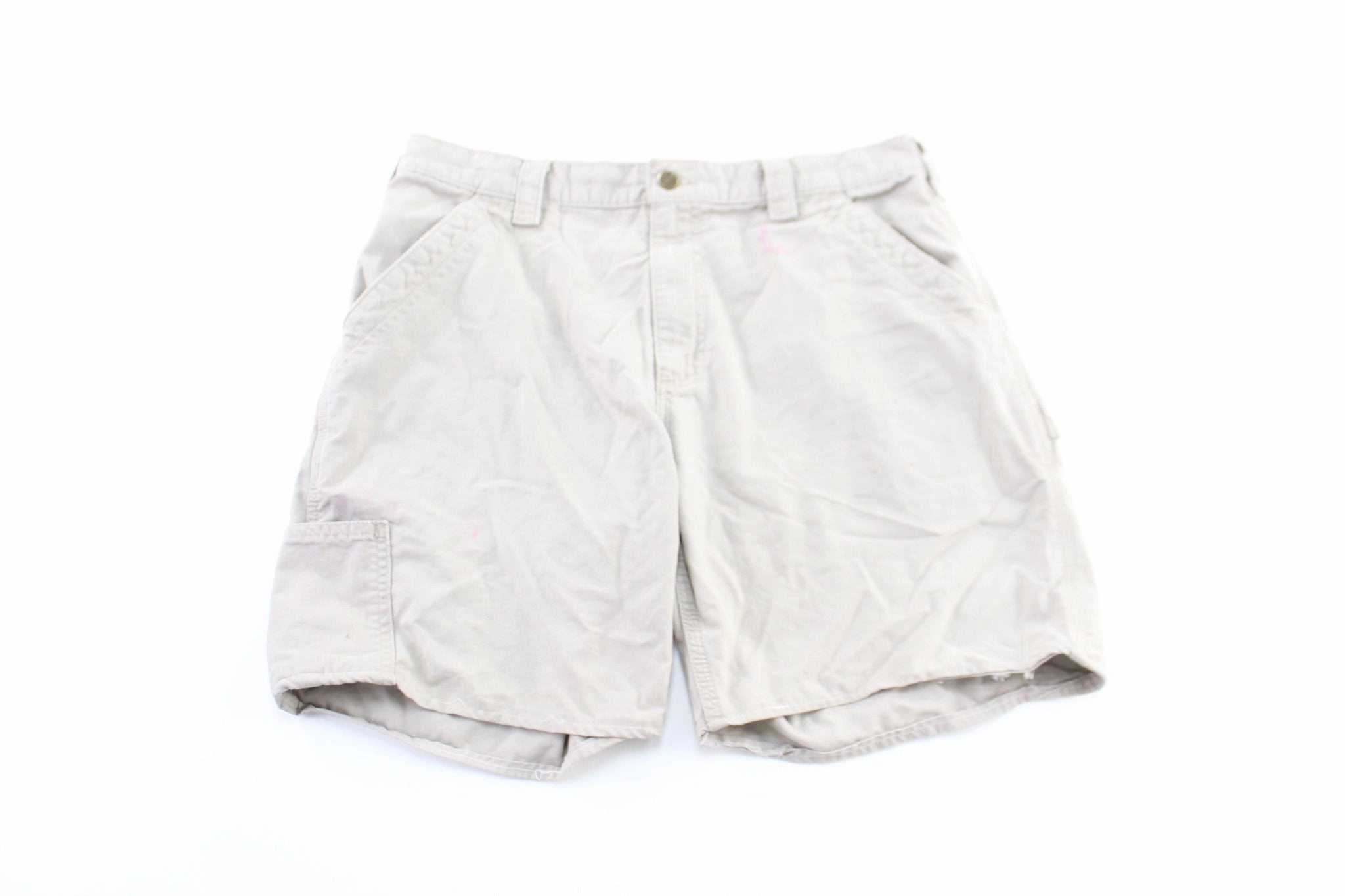 Anti Cling Finish Carhartt Logo Patch Off White Shorts