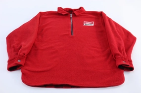 Reinforced Seams birthday 90's Marlboro Plaid Reversible Fleece Pullover