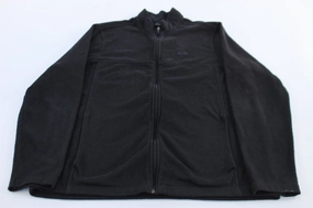 Oakley Embroidered Logo Black Fleece Zip Up Jacket Cozy Interior