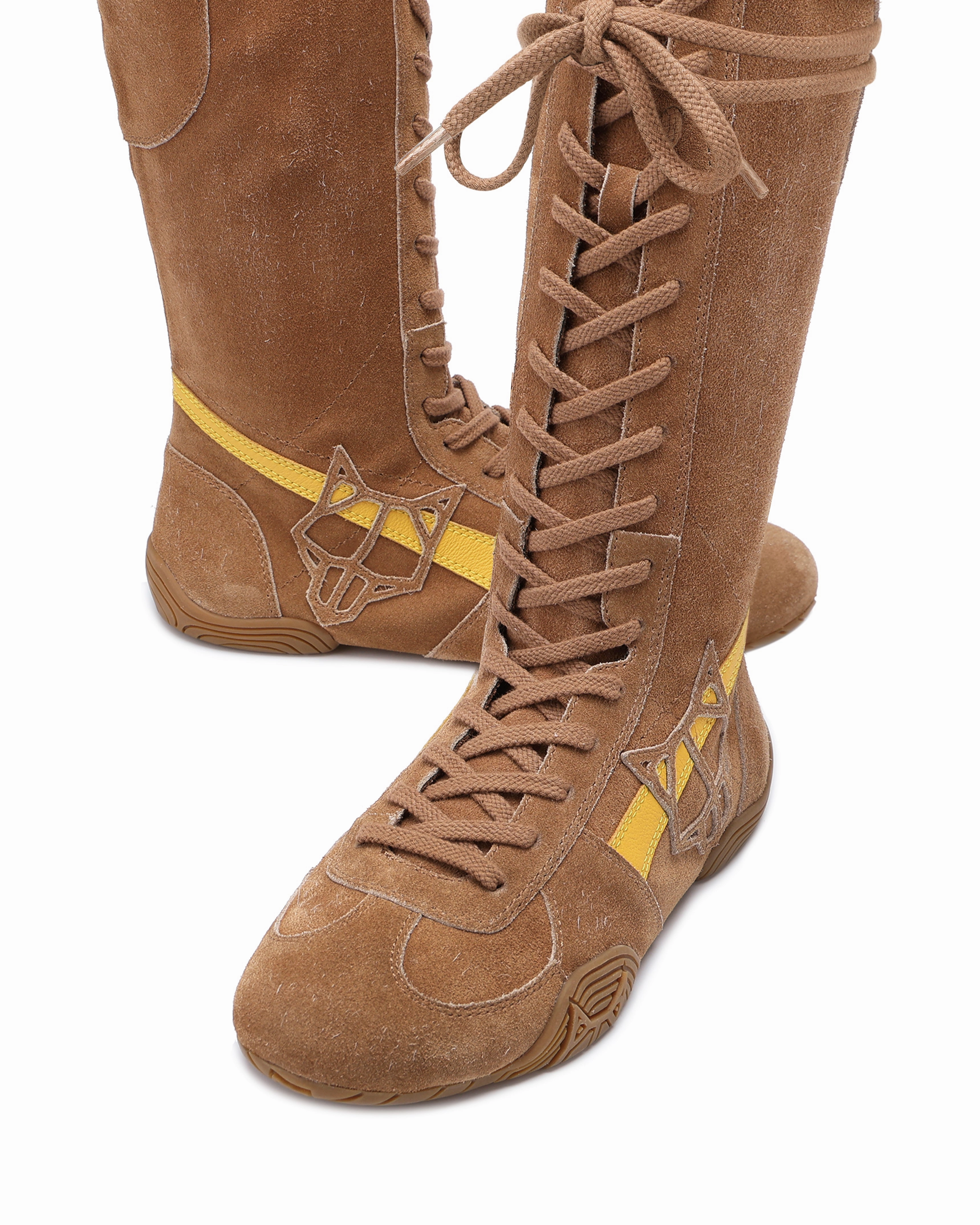 Betsy Tan Suede Street Walk Leg Grace