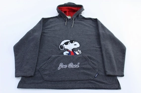 Peanuts Embroidered Joe Cool Snoopy Fleece Hoodie Winter Essential
