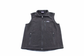 Windproof Protection Patagonia Logo Patch Black Zip Up Vest