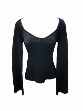 Line and Dot Women's Sweater Black S Breathable Stretch Fit
