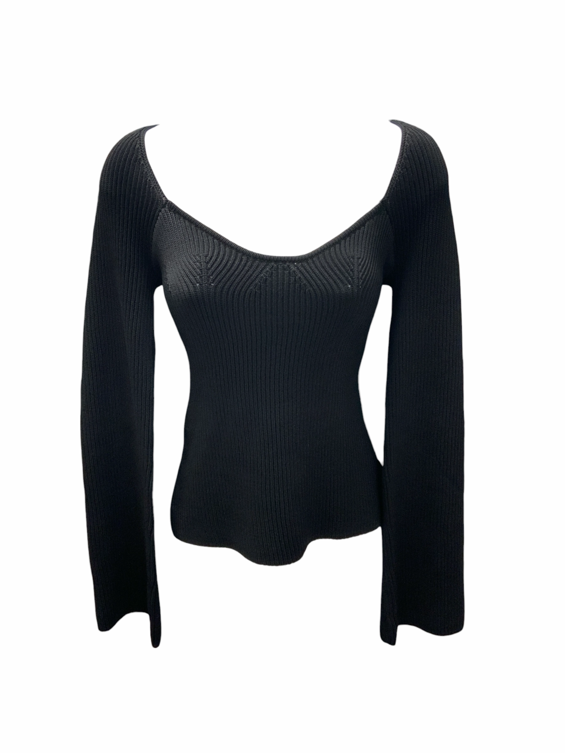 Line and Dot Women's Sweater Black S Breathable Stretch Fit