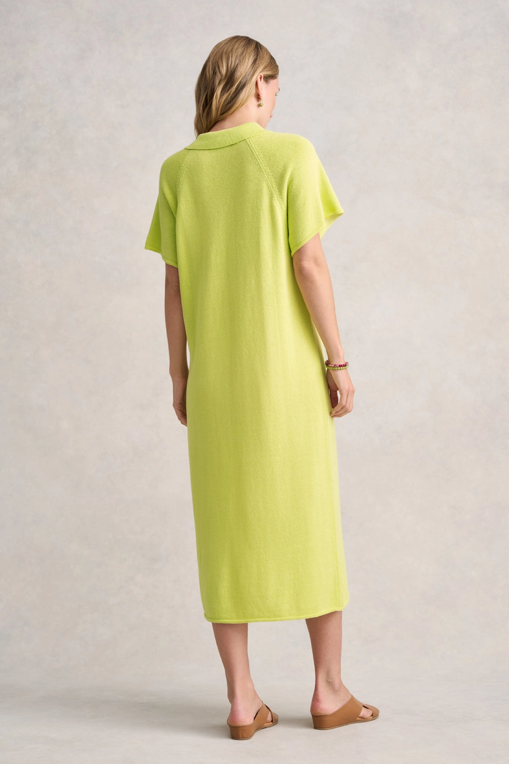 Linen Cotton Knit Dress - Bright Lime Playful and flirty dress