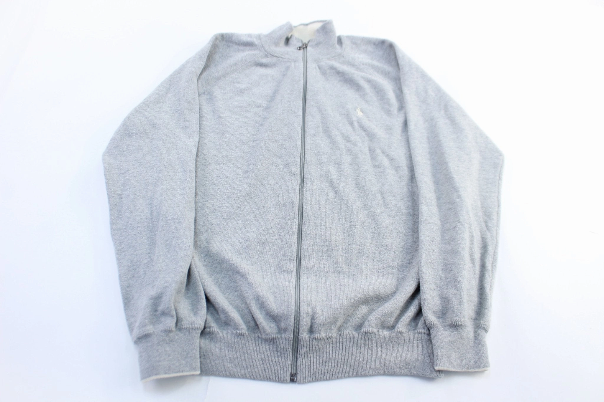 Polo by Ralph Lauren Embroidered Logo Grey Zip Up Jacket Flexible Layering