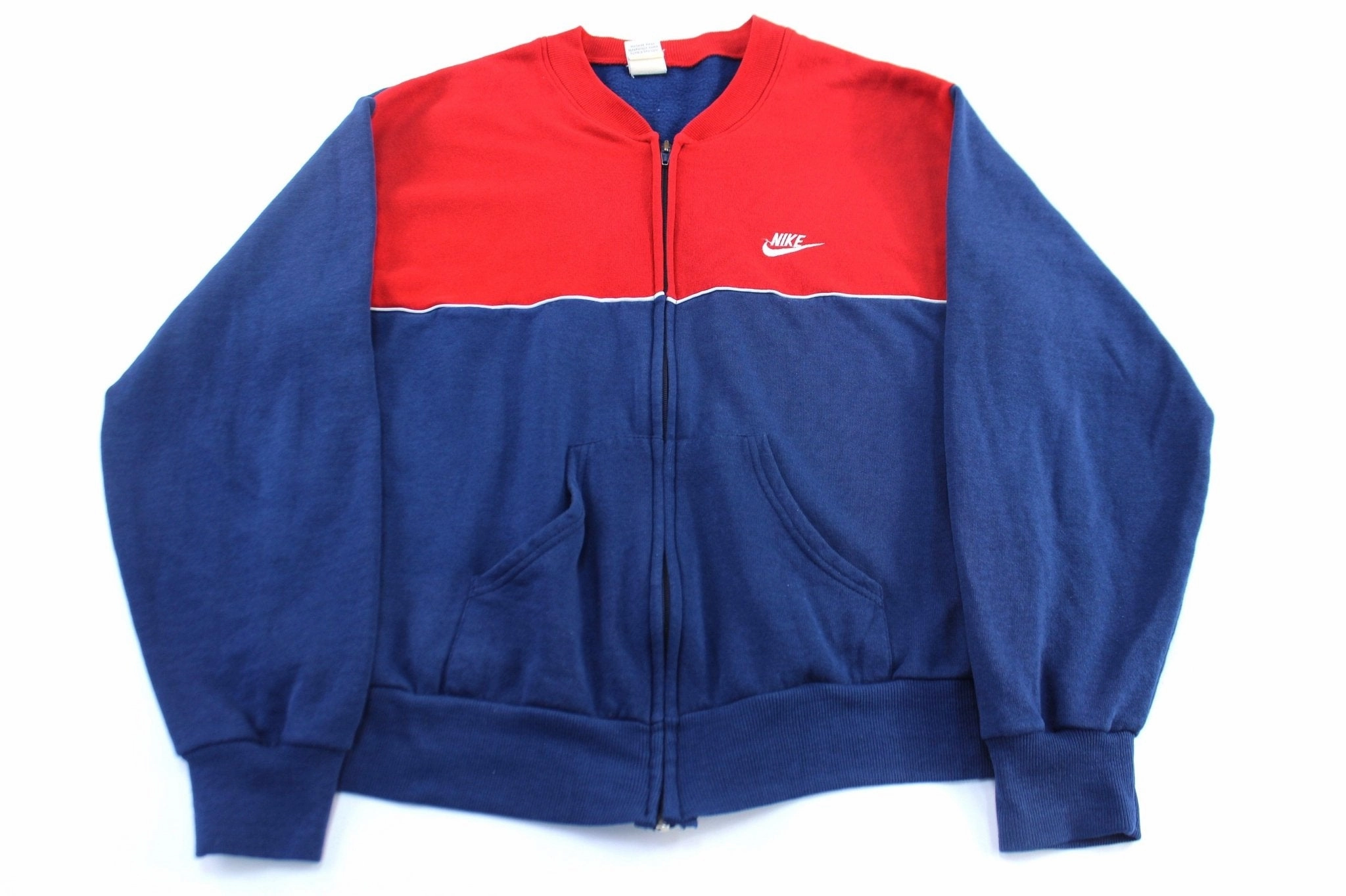 90's Nike Embroidered Logo Red & Blue Zip Up Jacket Chill Protection