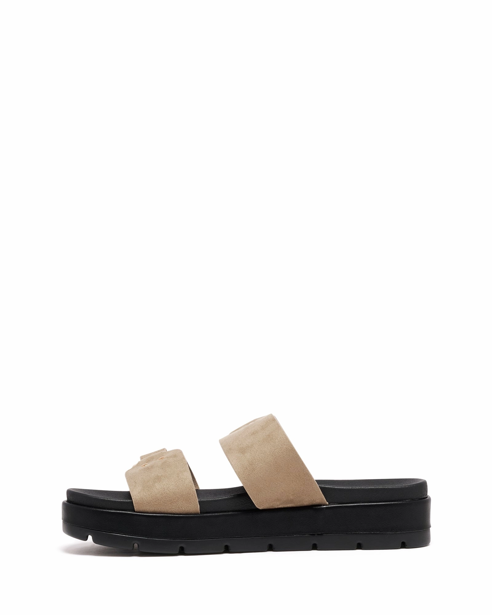 Litmus Flatform Sandals Cashew Suede Thermoplastic Outsole
